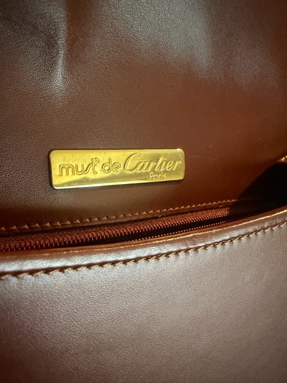 Cartier Women's Crossbody Bag in Burgundy - Picture 3 of 8